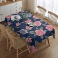 thumbnail image 2 of Pioneer Flower Floral Print Pattern Rectangle Tablecloth 60"x84",Waterproof Polyester Rectangle Table Cloth, Wipeable Spillproof Polyester Tablecloth for Dining, Camping, Indoor and Outdoor, 2 of 5
