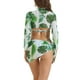 thumbnail image 3 of Conjuntos de bikini halter ajustables para mujeres INSPIRE CHIC de 4 piezas con cubierta, tamaño X-Small, color verde, 3 of 5