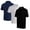 BLACK/WHITE/NAVY, variant on Victory Men's Quicky Dry Performance Short Sleeve POLO - BLACK/WHITE/NAVY -M