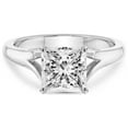 thumbnail image 4 of IGI Certified 4 Carat Princess Shape Lab Grown Diamond Engagement Ring | 14K White Gold | Cathedral Split Shank Solitaire Diamond Ring | FG-VS1-VS2 Quality Friendly Diamonds, 4 of 6