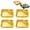 Yellow, variant on 4pcs Chip Dip Serving Platter Set, Reusable Dumpling Plates with Sauce Compartment, Square Serving Dish Sushi Plates, Small Dip Tray for Appetizer, Taco Salsa, Fruit, Charcuterie