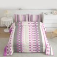 thumbnail image 3 of Manfei Violet Square Buffalo Queen Comforter Set, Vintage Checkered Abstract Bedding Sets, Rectangle Plaid Reversible Bedding Comforter Set, Luxury Bedroom Decor, 3 Pieces, 3 of 9