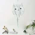 thumbnail image 4 of Taosunzt Owl Macrame Art Wall Hanging Boho Handwoven Tapestry Decor Boho Ornament for Bedroom Living Room Kitchen Owl Size S, 4 of 13