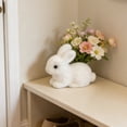 thumbnail image 6 of Beautynvta 2.64'' Mini Flocked Bunny Decor, Foam Easter Bunny Figurines Rabbit Sculpture Bunny Statue, for Home Office Table Centerpieces Spring Party Gift, 6 of 6