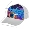 thumbnail image 2 of Retro Space Pattern Baseball Cap Classic Golf Cap Soft Dad Hat Multicolor Adjustable Low Profile Hat Unisex, 2 of 3