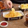 thumbnail image 6 of Yangka Kitchen 60pcs Disposable Paper Fry Trays, Football Shaped Snack Containers for Party Food Serving, Versatile Holiday Gathering Essential, 6 of 9