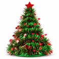 Tree Hat One Luo Fashion Christmas Tree Hat for Adults, Tinsel Holiday Party Hat ...