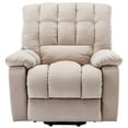 thumbnail image 3 of BTMWAY Fabric Lift Chair, Electric Power Lift Recliner with Adjustable Massage and Heating Function, Heavy Duty Lift Chair for Elderly, Massage Recliner Sofa with Infinite Position&Side Pocket, Beige, 3 of 15