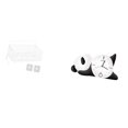 thumbnail image 1 of Reloj de pared con forma de panda, práctico, resistente, moderno, bonito, para decoración del hogar para la sala de estar con un diseño animal único y, 1 of 8
