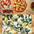 thumbnail image 2 of AMHNF Lemon and Bird Print Linen Table Mats Set of 4 12x18 inch for Home Kitchen Table Decor, 2 of 5