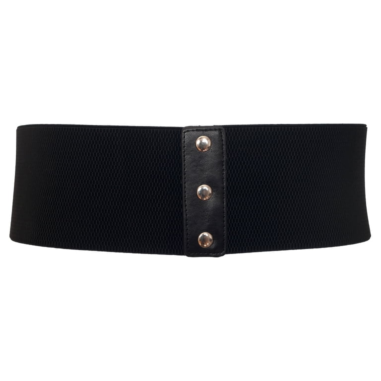 eVogues Plus size Faux Leather Corset Style Wide Elastic  display picture 3