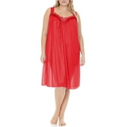 EZI Nightgowns for Women - Soft & Breathable Satin Night Gowns for Adult Women - Medium to Plus Size Womens Sleep Shirts - Knee-Length Nightgown