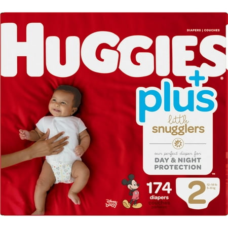 Huggies Little Snugglers Wetness Indicator Soft Diapers - Size 2  174 Count