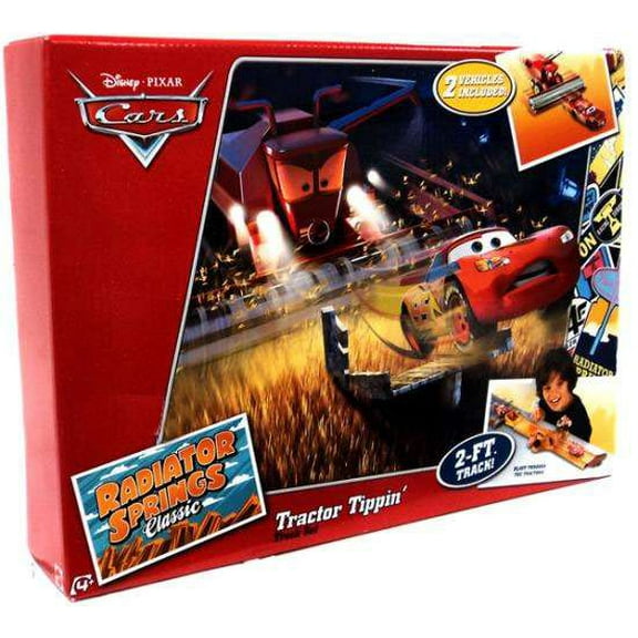 Disney Cars Radiator Springs Classic Tractor Tippin' Diecast Car Track Set