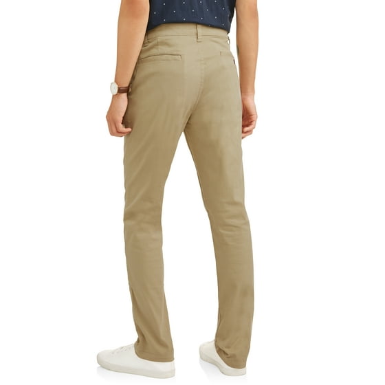George - Men's Slim Straight Chino Pant - Walmart.com
