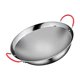 thumbnail image 4 of Sartén de cocinero de acero inoxidable sartén de pasta de pasta Fácil de limpiar cocinero doble manija wok coreano parrilla para hotel de cocina hotel 10 pulgadas sin tapa, 4 of 8