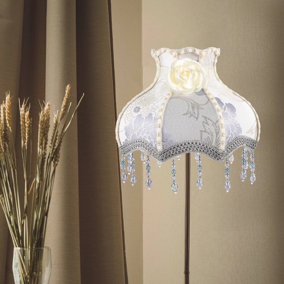 HONMEET Beige Fabric Wrapped Victorian Table Lamp Shade Soft Lighting