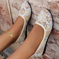 thumbnail image 4 of DIVVce Floral Embroidered Mesh Ballet Flats For Women Closed Toe Slip On Comfortable Footwear, 4 of 6
