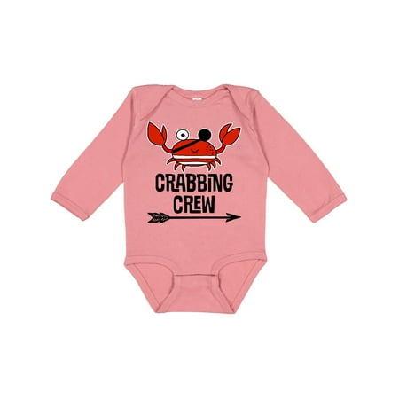 

Inktastic Crabbing Crew Crab Lover Gift Baby Boy or Baby Girl Long Sleeve Bodysuit