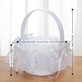 Flower Girl Baskets for Wedding, White Flower Girl Basket, Wedding