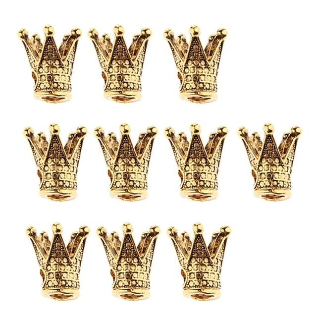 10 piezas colgantes tapones de intermedias de metal tapones de para collares, pulseras, pendientes Oro