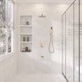thumbnail image 3 of CASAINC 10" Wall Mounted Square Shower System with Handheld Shower and Tub Spout, Brushed Gold, 3 of 10