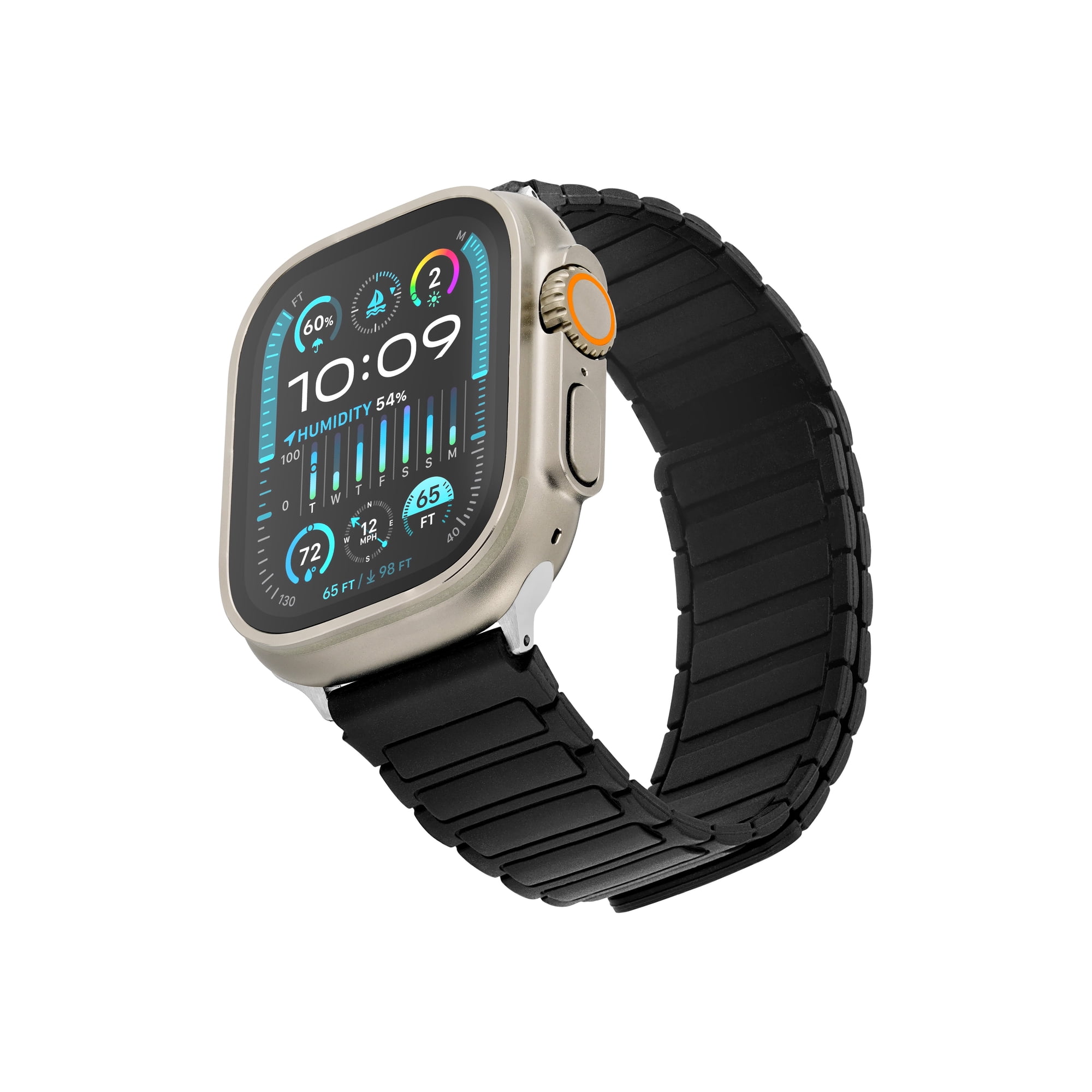 WITHit Black Silicone Magnetic Band for the Apple Watch®