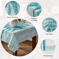 thumbnail image 5 of Teal Palm Tree Table Cloth Waterproof Tablecloths, Tropical Summer Coastal Vintage Turquoise Tablecloth Dining Table Cover for Kitchen Party Tabletop Outdoor, Rectangle Tablecloth 52x70 Inch, 5 of 9