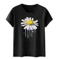 thumbnail image 3 of Fashion Saving LiMoi Short Sleeve Shirt T Shirts for Women Trendy Oversized Tshirts for Women Graphic Tees T Shirts Get it Fast Gifts for Women, 3 of 5