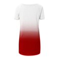 thumbnail image 5 of Olyvenn Womens Short Sleeve Shirts Loose V-Neck Gradient Printed T-Shirts Plus Size Tops Dressy Casual Tops Oversized Shirts Red XL, 5 of 5