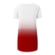 thumbnail image 5 of Mujeres de Manga Larga Superior, Estampado Corto Delantero Larga Espalda Raglan Cuello en V Camiseta de Manga Corta, Casual, 5 of 9