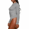thumbnail image 4 of Teacher Appreciation Gifts AXXD Pajama Shorts,Solid Color Leopard Print Long Sleeve Shirt Jumpsuit Biker Shorts Women High Waist Gray 16, 4 of 5