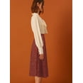 thumbnail image 4 of Allegra K Falda Midi De Lunares Vintage Con Cremallera En La Cintura Elástica Para Mujer Rojo XL, 4 of 7