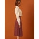 thumbnail image 4 of Allegra K Falda Midi De Lunares Vintage Con Cremallera En La Cintura Elástica Para Mujer Rojo XL, 4 of 7