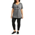 thumbnail image 5 of Terra Sky Women's Plus Size Scoop Neck Graphic Tee, 5 of 5