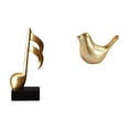 thumbnail image 1 of Figura de escritorio,Escultura de nota musical para escritorio,oficina,decoración del hogar,Figura de pájaros,Figura de pájaro dorado,decoración del hogar,estatua de animal,Estatuas, 1 of 8