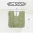 thumbnail image 5 of Better Trends 20" x 20" U-Shape Toilet Rug 100% Cotton Tufted Bathroom Rug, Contour Mat, Water Absorbent, Reversible, Machine Washable, (Sage) Lilly Crochet Collection, 5 of 7