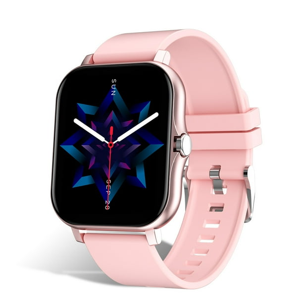 Hombres Reloj inteligente Digital Bluetooth Compatible con la pantalla Táctil Táctil Reloj de pulsera Fitness Tarifa cardíaca Música Reproductor SmartWatch Electronics Pink Silicone Strap kenally EL005787-02B