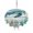 Teal Gray, variant on Outdoor Tablecloth with Umbrella Hole, Coastal Octopus Spillproof Waterproof Outdoor Table Cover, Nautical Starfish Seaweed Coral Wooden Patio Tablecloths for Party/Garden/Picnic, Round 54 inch
