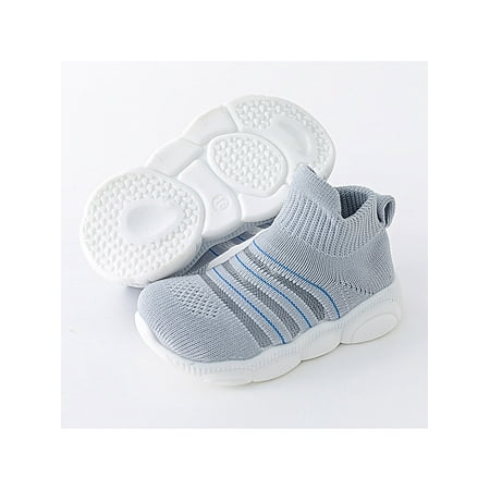 

Welliumy Unisex-Child Sock Sneakers High Top Athletic Shoe Slip On Running Shoes Gym Platform Trainers School Elastic Knit Upper Gray 8.5C