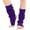 Purple, variant on Manxivoo Leg Warmers Long Leg Warmer Womens Men 80S Party Ribbed Knit Dance Sports Leg Warmer Boot Socks Grey