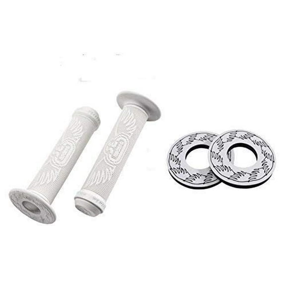 SE Bikes Wing Grips Bundle 2 Items: SE Wing Grips with SE Wing Donuts White