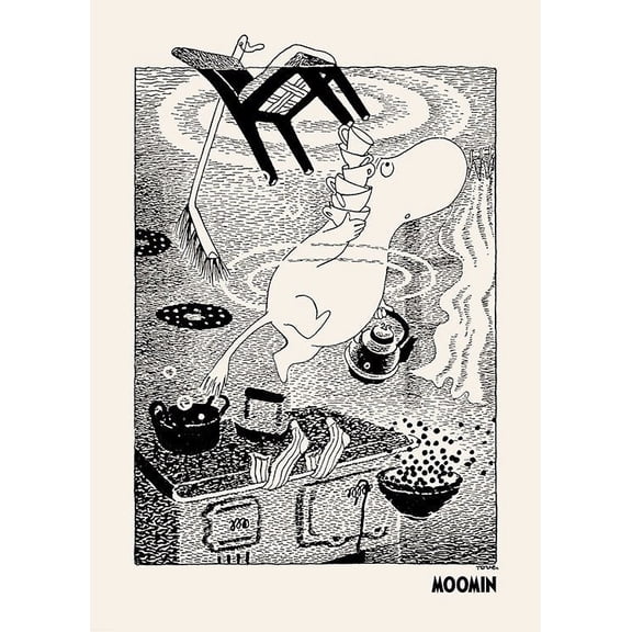 Moomin - The Dream Print Wall Art, Modern Wall Decor For Living Room Bedroom, 8x12 UNFRAMED