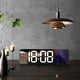 thumbnail image 1 of Reloj de pared digital grande con LED, temperatura, fecha, brillo, espejo de mesa para montar en la pared, despertador para decoración del hogar., 1 of 9