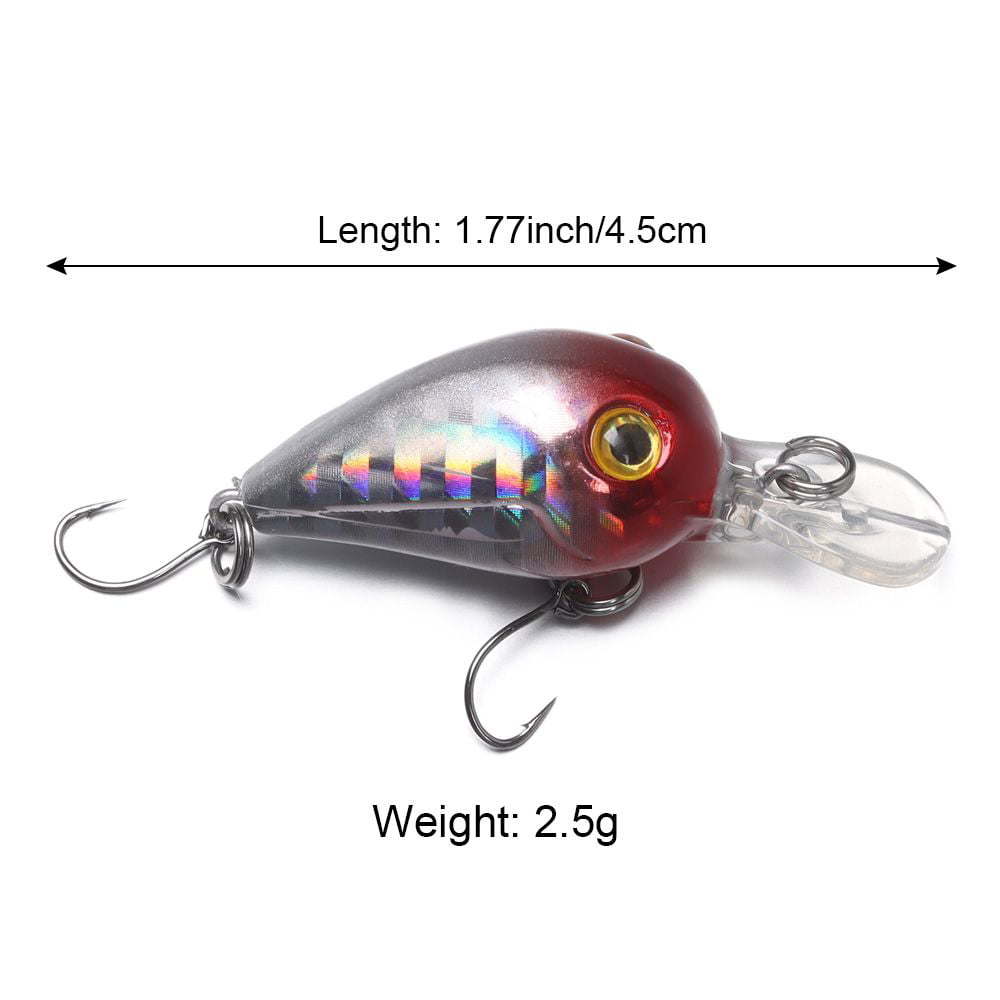 Lure Bait Bass Perch Mini micro ABS Fishing Lure Hard Fishing Lure Floating  Artificial Lure 2 