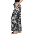 thumbnail image 4 of Women's Printed Drawstring Waist Pants with Side Pockets Casual Relaxed Fit, 4 of 6