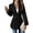 Black, variant on Women'S Casual Belted Blazer Lapel Long Sleeve Work Office Wrap Blazer Jackets Black XL