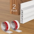 thumbnail image 1 of Burlete para puerta, burlete para puerta con ahorro de energía, silicona suave, antiruido, antipolvo, antifrío, adhesivo para puerta inferior, 2 piezas, se adapta a varias puertas, 1 of 5