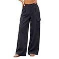 thumbnail image 2 of Samdudou Girls Flare Leg Sweatpants Elastic Waist Bootcut Trousers Casual Activewear Bottoms Sporty Yoga Pants Lounge Clothes for School Sports Size 5-15 Years, 2 of 5