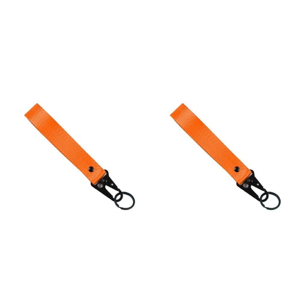 Scienceny Llavero de nailon para motocicleta y automóvil, portátil, Universal, Flexible, desmontable, Color sólido, accesorios de llavero de Metal Amarillo 2piezas Scienceny CBP234583